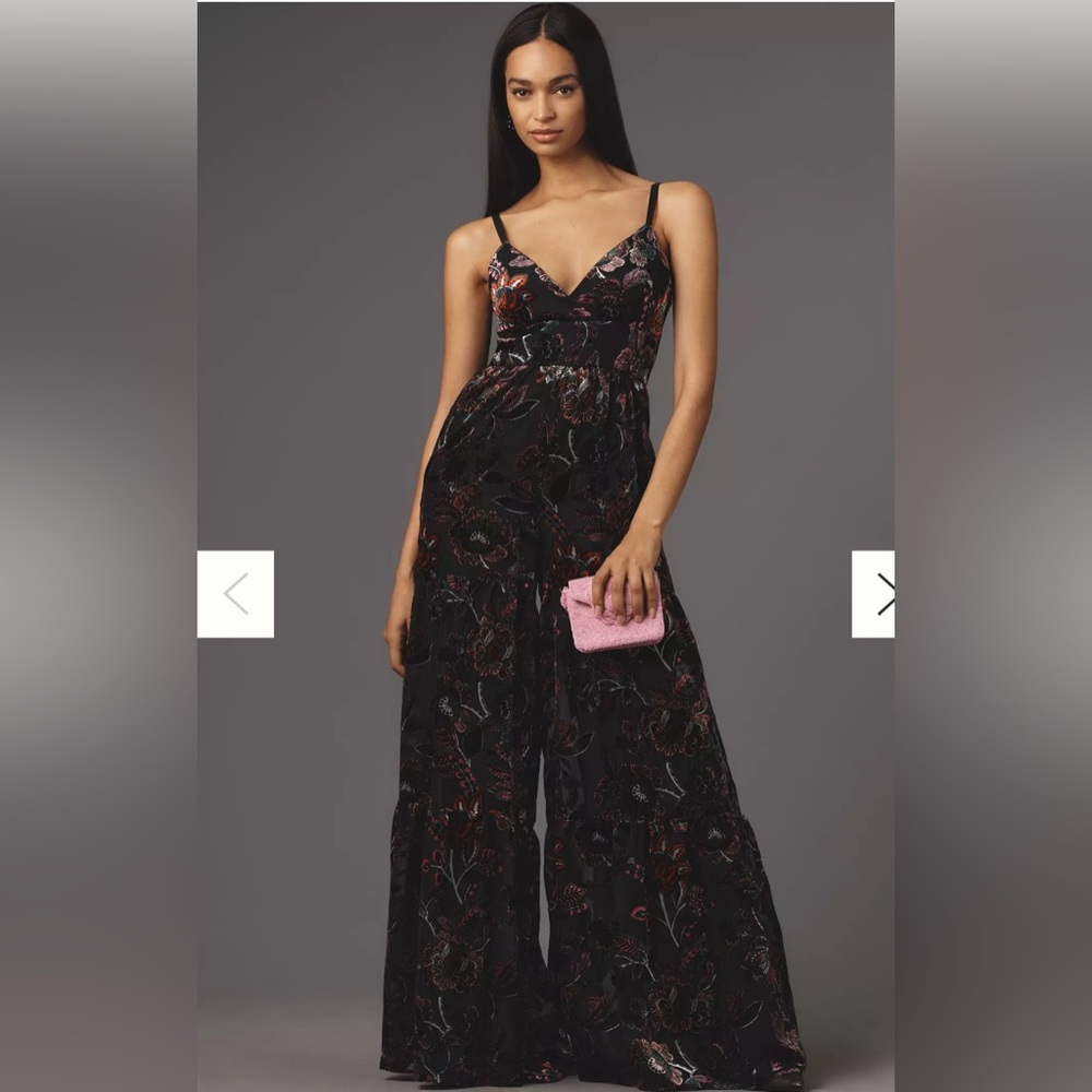 Hutch Tiered Velvet Jumpsuit